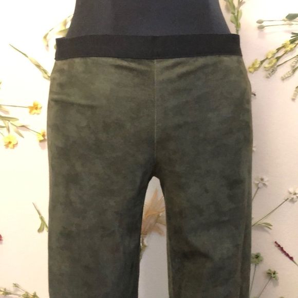 Theory Sueded Leather Leggings - Picture 2 of 10